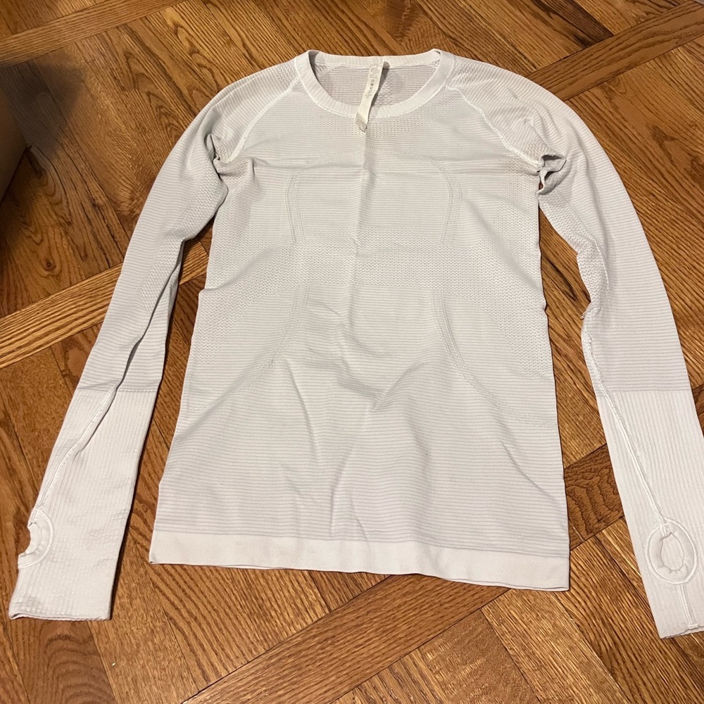 lululemon athletica swiftly tech Long Sleeve Tee - Light Gray